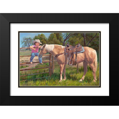 If Only I Could Black Modern Wood Framed Art Print with Double Matting by Dudley, June
