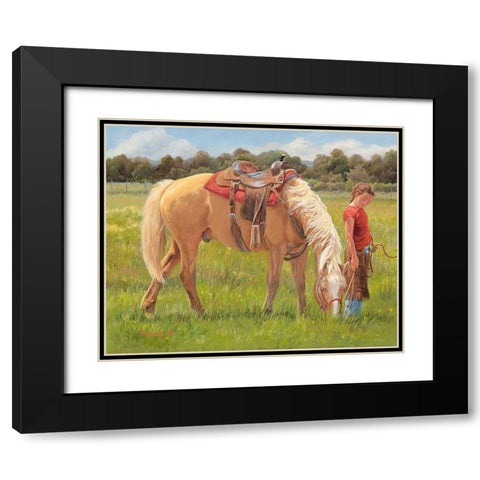 Two of A Kind Black Modern Wood Framed Art Print with Double Matting by Dudley, June