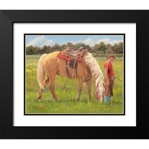 Two of A Kind Black Modern Wood Framed Art Print with Double Matting by Dudley, June