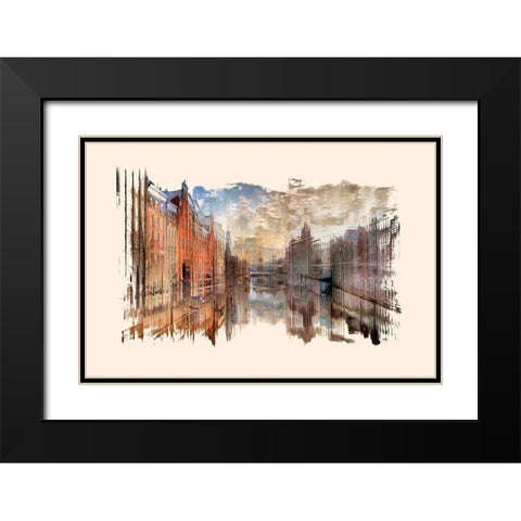 Amsterdam Reflections I  Black Modern Wood Framed Art Print with Double Matting by Bolokofsky, Ronald
