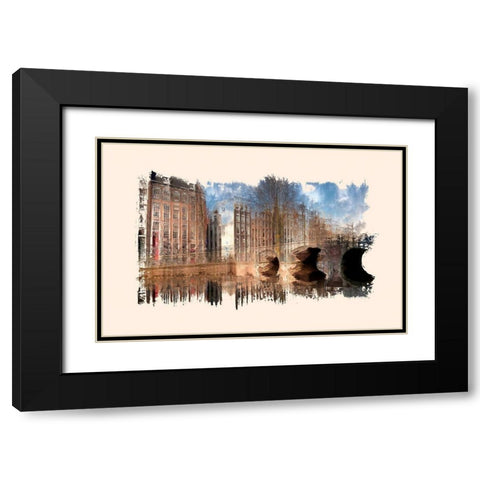 Amsterdam Reflections II Black Modern Wood Framed Art Print with Double Matting by Bolokofsky, Ronald