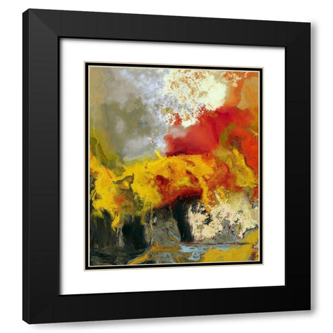 Lava Flow I Black Modern Wood Framed Art Print with Double Matting by Bolokofsky, Ronald
