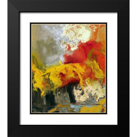 Lava Flow I Black Modern Wood Framed Art Print with Double Matting by Bolokofsky, Ronald