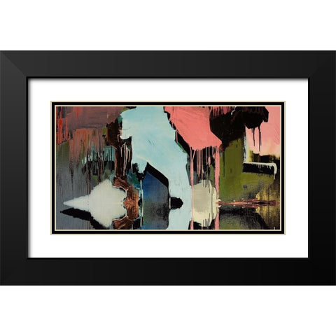 Drip I Black Modern Wood Framed Art Print with Double Matting by Bolokofsky, Ronald
