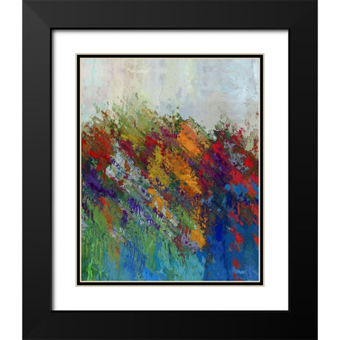 Color Spree I Black Modern Wood Framed Art Print with Double Matting by Bolokofsky, Ronald