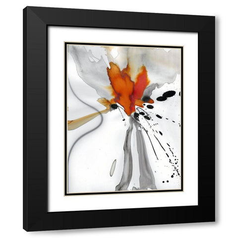 Ink Spot II Black Modern Wood Framed Art Print with Double Matting by Bolokofsky, Ronald