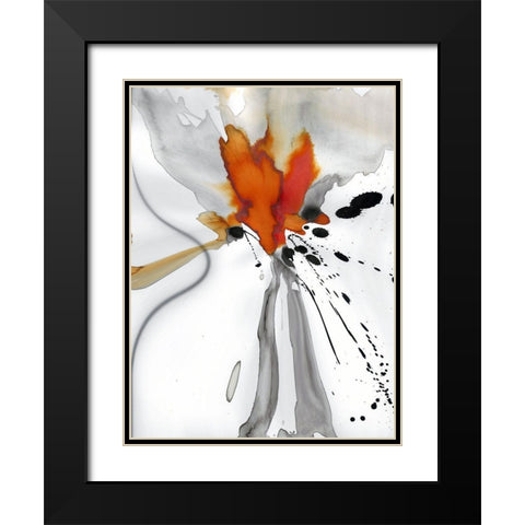 Ink Spot II Black Modern Wood Framed Art Print with Double Matting by Bolokofsky, Ronald
