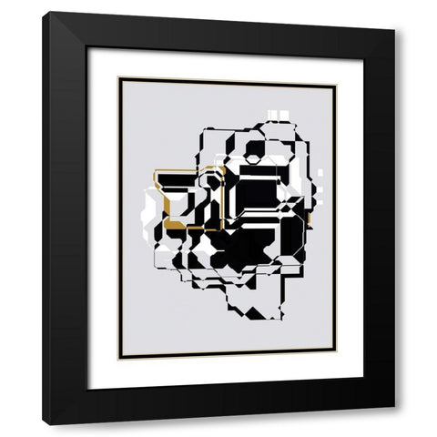 Inner Dimensions II Black Modern Wood Framed Art Print with Double Matting by Bolokofsky, Ronald
