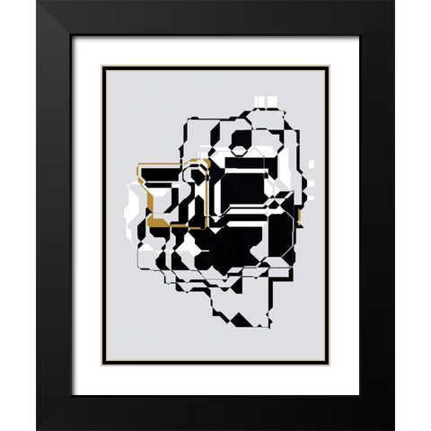 Inner Dimensions II Black Modern Wood Framed Art Print with Double Matting by Bolokofsky, Ronald