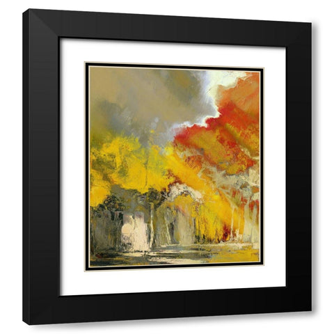 Lava Flow II Black Modern Wood Framed Art Print with Double Matting by Bolokofsky, Ronald