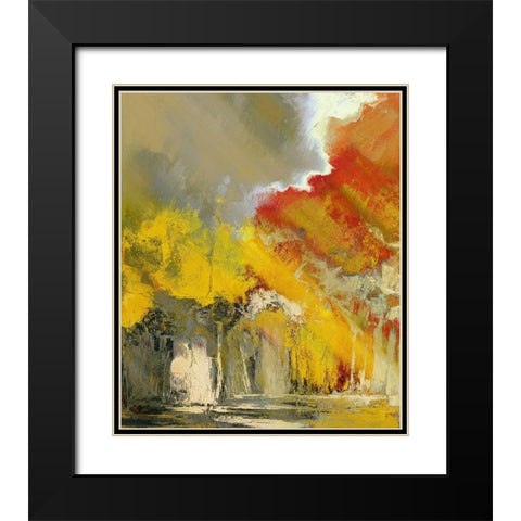 Lava Flow II Black Modern Wood Framed Art Print with Double Matting by Bolokofsky, Ronald