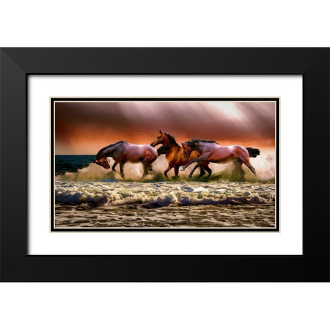 Making Waves Black Modern Wood Framed Art Print with Double Matting by Bolokofsky, Ronald