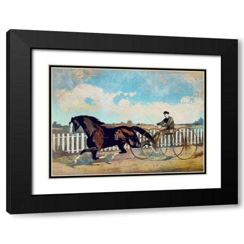 Trotter Black Modern Wood Framed Art Print with Double Matting by Bolokofsky, Ronald
