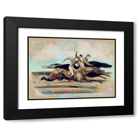 Winner By A Nose Black Modern Wood Framed Art Print with Double Matting by Bolokofsky, Ronald