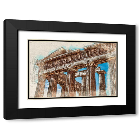 Acropolis I Black Modern Wood Framed Art Print with Double Matting by Bolokofsky, Ronald