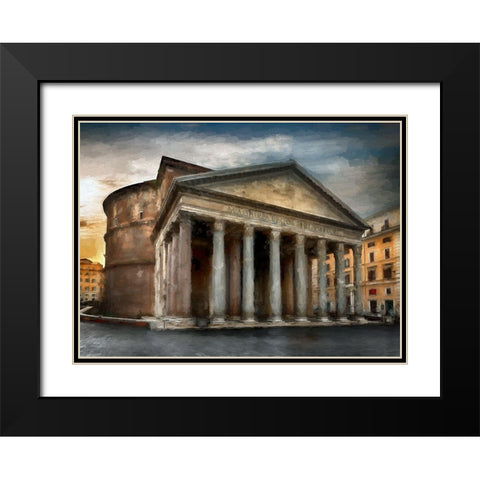 Ancient Pantheon II Black Modern Wood Framed Art Print with Double Matting by Bolokofsky, Ronald