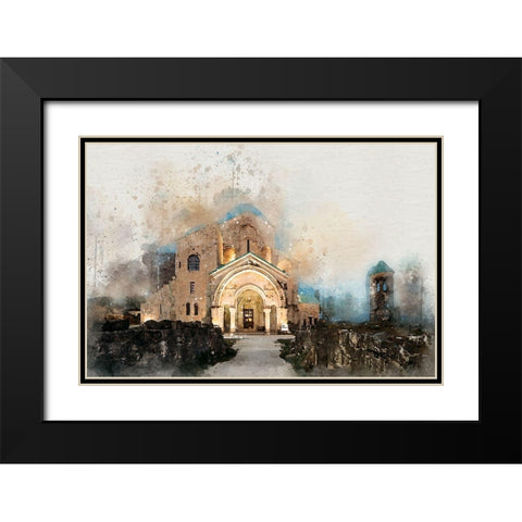 Bagrati Cathedral Black Modern Wood Framed Art Print with Double Matting by Bolokofsky, Ronald