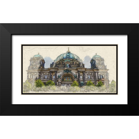 Berlin Cathdedral Black Modern Wood Framed Art Print with Double Matting by Bolokofsky, Ronald