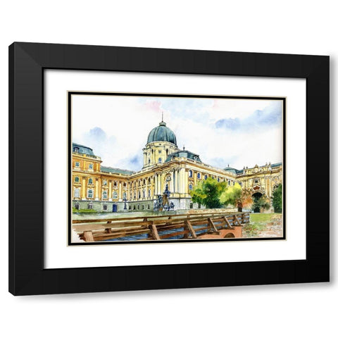 Budapest Castle I Black Modern Wood Framed Art Print with Double Matting by Bolokofsky, Ronald