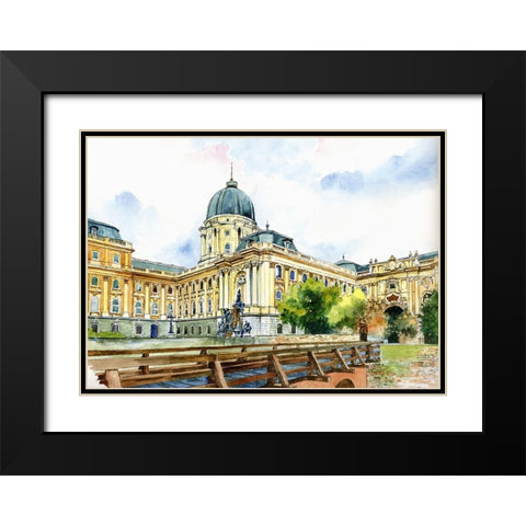 Budapest Castle I Black Modern Wood Framed Art Print with Double Matting by Bolokofsky, Ronald