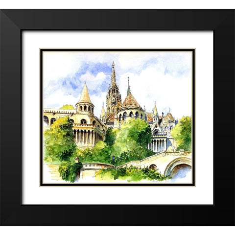 Budapest Chapel II Black Modern Wood Framed Art Print with Double Matting by Bolokofsky, Ronald