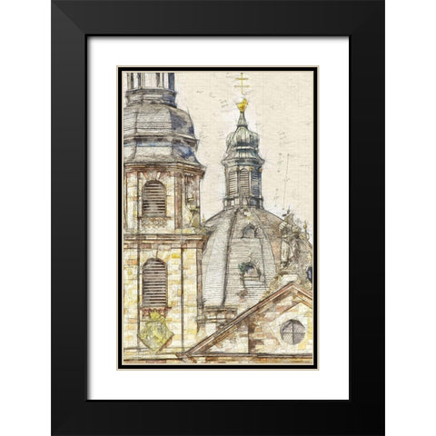 Church Tower Black Modern Wood Framed Art Print with Double Matting by Bolokofsky, Ronald
