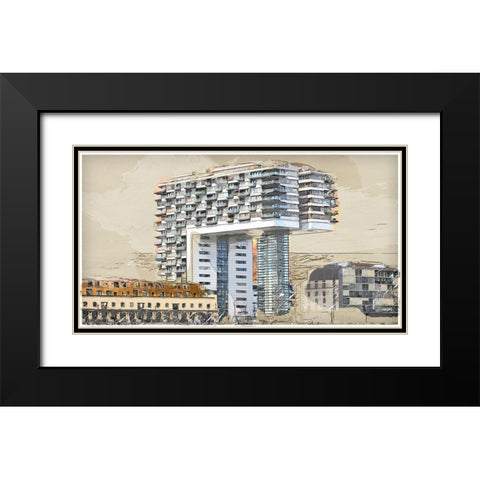Cologne Black Modern Wood Framed Art Print with Double Matting by Bolokofsky, Ronald