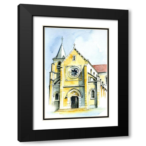 French Chapel Black Modern Wood Framed Art Print with Double Matting by Bolokofsky, Ronald