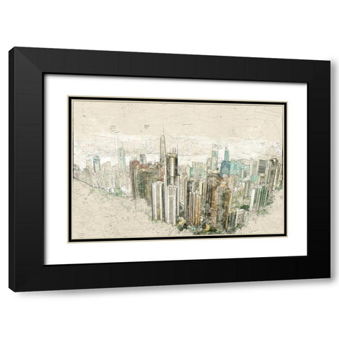 Hong Kong Black Modern Wood Framed Art Print with Double Matting by Bolokofsky, Ronald