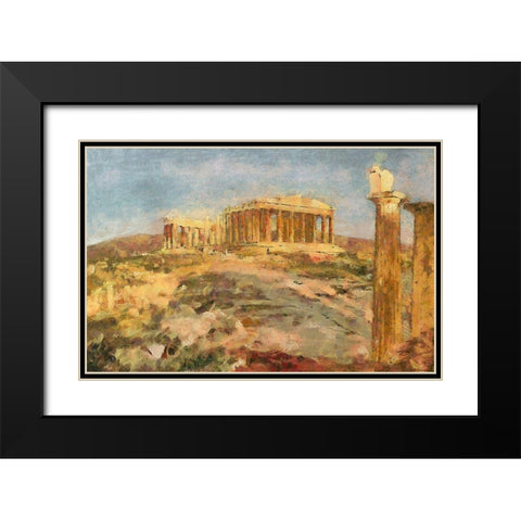 Reminders of a Past Civilization Black Modern Wood Framed Art Print with Double Matting by Bolokofsky, Ronald
