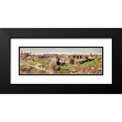 Roman Ruins Black Modern Wood Framed Art Print with Double Matting by Bolokofsky, Ronald