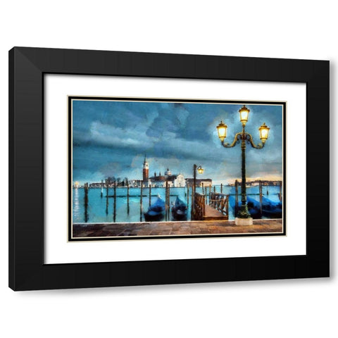 Afternoon in Venice III Black Modern Wood Framed Art Print with Double Matting by Bolokofsky, Ronald