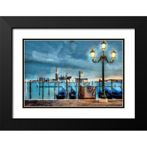Afternoon in Venice III Black Modern Wood Framed Art Print with Double Matting by Bolokofsky, Ronald
