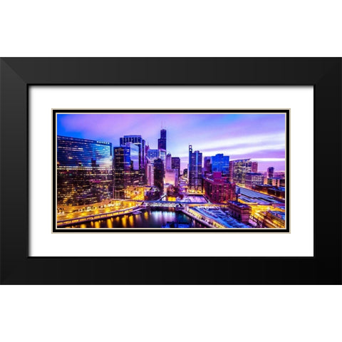 Along the River Black Modern Wood Framed Art Print with Double Matting by Bolokofsky, Ronald
