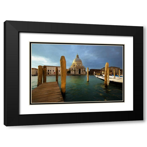 Basilica Santa Maria della Salute Black Modern Wood Framed Art Print with Double Matting by Bolokofsky, Ronald