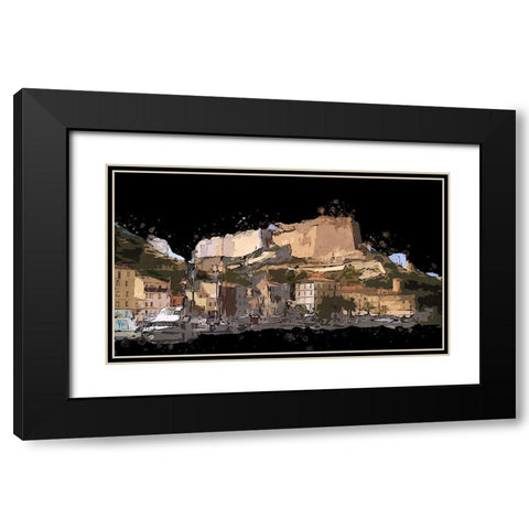Bonifacio Night  Black Modern Wood Framed Art Print with Double Matting by Bolokofsky, Ronald