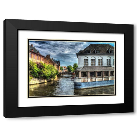 Brugges II Black Modern Wood Framed Art Print with Double Matting by Bolokofsky, Ronald