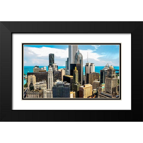 ChiTown Black Modern Wood Framed Art Print with Double Matting by Bolokofsky, Ronald