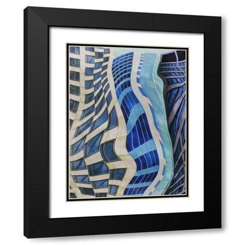 City Scrapers II Black Modern Wood Framed Art Print with Double Matting by Bolokofsky, Ronald
