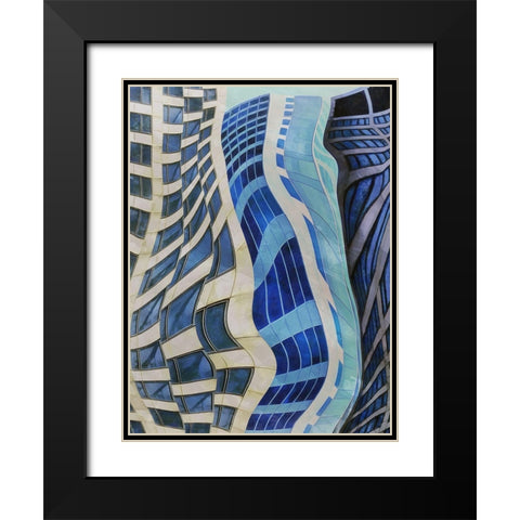 City Scrapers II Black Modern Wood Framed Art Print with Double Matting by Bolokofsky, Ronald