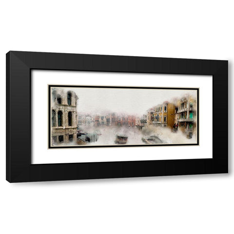 Fog On the Canal Black Modern Wood Framed Art Print with Double Matting by Bolokofsky, Ronald