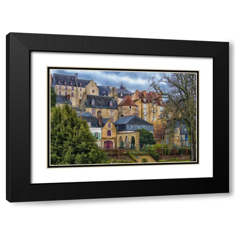 French Village I  Black Modern Wood Framed Art Print with Double Matting by Bolokofsky, Ronald