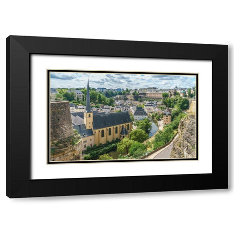 Luxembourg View Black Modern Wood Framed Art Print with Double Matting by Bolokofsky, Ronald