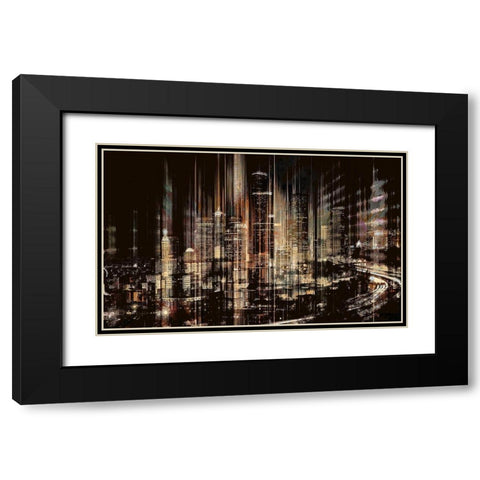 Midnight Skyline Black Modern Wood Framed Art Print with Double Matting by Bolokofsky, Ronald