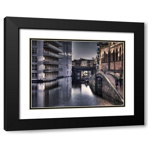 Notting Hill Black Modern Wood Framed Art Print with Double Matting by Bolokofsky, Ronald