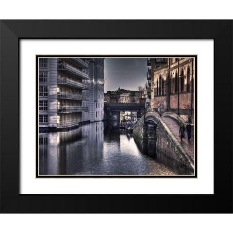 Notting Hill Black Modern Wood Framed Art Print with Double Matting by Bolokofsky, Ronald