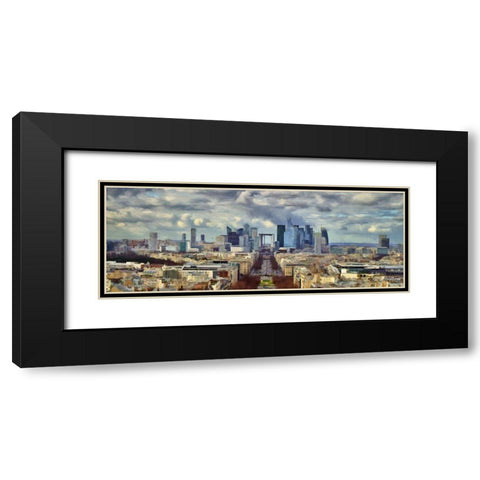 Paris View III Black Modern Wood Framed Art Print with Double Matting by Bolokofsky, Ronald