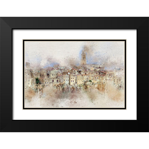 Pitigliano II Black Modern Wood Framed Art Print with Double Matting by Bolokofsky, Ronald