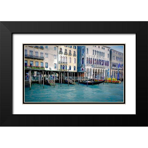 Riva del Carbon Black Modern Wood Framed Art Print with Double Matting by Bolokofsky, Ronald