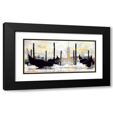 Rough Gondola Waters Black Modern Wood Framed Art Print with Double Matting by Bolokofsky, Ronald